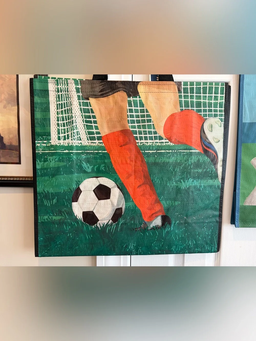 Marshalls/ Homegoods/ TJ Maxx Reusable Dog & Sports Pattern Tote Bags 🐶⚽️🏈🛍️